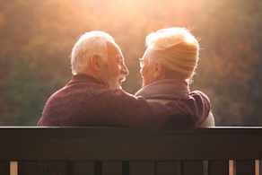 Life Assure Senior Couple Sitting On Bench In Autumn Park Blog